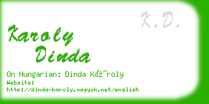 karoly dinda business card
